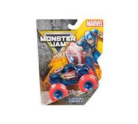 Monster Jam Marvel Captain America Monster Truck 1:64 Diecast Official Spin Master Toy with BKT Tires Collector Truck Ages 3+