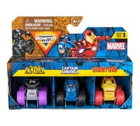 Monster Jam Marvel Mini Jams Thor Black Panther Iron Man Set