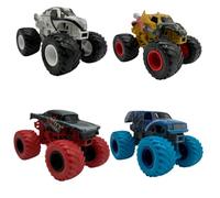 Monster Jam Marvel Monster Trucks, 1:64 Scale Vehicles, Thor, Spiderman, Avengers, Venom, 4-Pack