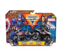 Monster Jam, Marvel Official Captain America vs Winter Soldier Die-Cast Monster Trucks, 1:64 Scale, Kids Toys for Boys and Girls Ages 3 and up