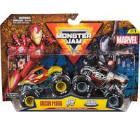 Monster Jam , Marvel Official Iron Man Vs. War Machine Die-Cast Monster Trucks, 1:64 Scale, Kids Toys for Boys and Girls Ages 3 and up