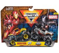 Monster Jam , Marvel Official Iron Man Vs. War Machine Die-Cast Monster Trucks, 1:64 Scale, Kids Toys for Boys and Girls Ages 3 and up