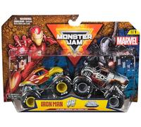 Monster Jam , Marvel Official Iron Man Vs. War Machine Die-Cast Monster Trucks, 1:64 Scale, Kids Toys for Boys and Girls Ages 3 and up