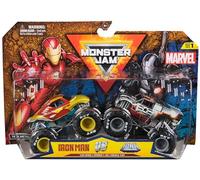 Monster Jam, Marvel Official Iron Man Vs. War Machine Die-Cast Monster Trucks, 1:64 Scale, Kids’ Toys for Boys and Girls Aged 3 and up