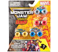 Monster Jam, Marvel Official Mini 5-Pack with Mystery Collectible Monster Truck, 1:87 Scale, Surprise Kids Toys for Boys and Girls Ages 3 and up