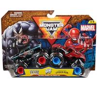 Monster Jam, Marvel Official Venom Vs. The Amazing Spider-Man Die-Cast Monster Trucks, 1:64 Scale, Kids’ Toys for Boys and Girls Aged 3 and up