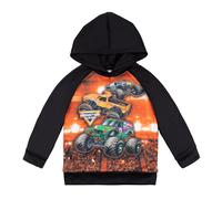 Monster Jam Maximum Destruction El Toro Loco Grave Digger Big Boys Fleece Pullover Hoodie Orange 14-16