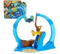 Monster Jam, Megalodon Loop of Doom Stunt Playset with Exclusive 1:64 Scale Die-Cast Monster Truck for Kids Toys for Boys Ages 3 and up