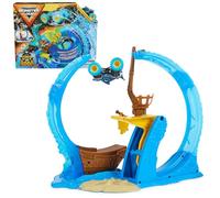 Monster Jam, Megalodon Loop of Doom Stunt Playset with Exclusive 1:64 Scale Die-Cast Monster Truck, Kids’ Toys for Boys Aged 3 and up