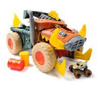 Monster Jam Mini Jam, Megalodon Mad Hog Chomper and Monster Truck, Fun Cleanup and Storage, Kids' Toy Gifts for Boys and Girls Aged 3 and Up