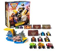 Monster Jam Mini Jams, Earthshaker Boneyard Blaster Mega Frenzy Playset with 10 Minis Monster Truck, Kids Toys for Ages 3 and Up
