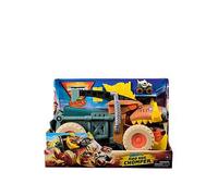 Monster Jam Mini Jam, Megalodon Mad Hog Chomper and Monster Truck, Fun Cleanup and Storage, Kids’ Toy Gifts for Boys and Girls Aged 3 and Up