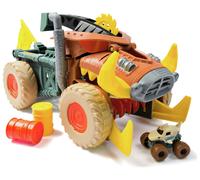 Monster Jam Mini Jam, Megalodon Mad Hog Chomper and Monster Truck, Fun Cleanup and Storage, Kids’ Toy Gifts for Boys and Girls Aged 3 and Up
