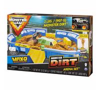 Monster Jam Monster Dirt Arena 24-inch Playset with 2lbs of Monster Dirt and Exclusive 1:64 Scale Die-Cast Monster Jam Truck