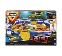 Monster Jam Monster Dirt Arena 61-cm Playset with 907.2 g of Monster Dirt and Exclusive 1:64 Scale Die-Cast Monster Jam Truck