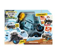 Monster Jam™ Monstruction Build & Crash Megalodon™ - 8-Inch | Buildable Vehicle with 14 Pieces and Screwdriver