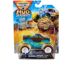 Monster Jam Mud Blasters, Blue Thunder Colour Change Truck, 1:64 Die Cast Vehicle, Kids’ Toys for Boys and Girls Aged 3+