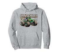 Monster Jam Muddy Tire Tracks Grave Digger Truck Motorsports Pullover Hoodie
