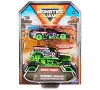 Monster Jam Official 1:64 Scale Diecast 2-Pack Series 5 Monster Truck and Race Car: Grave Digger