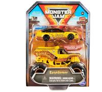 Monster Jam Official 1:64 Scale Diecast 2-Pack Series 5 Monster Truck and Race Car: Earth Shaker