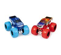 Monster Jam, Official Blue Thunder vs. Hurricane Force Die-Cast Monster Trucks 1/64 Scale (Pack of 2)