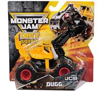 Monster Jam, Official Dugg Dirt Squad Excavator Monster Truck with Moving Parts, 1:64 Scale Die-Cast Vehicle