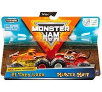 Monster Jam, Official El Toro Loco vs. Monster Mutt Die-Cast Monster Trucks, 1:64 Scale, 2 Pack