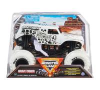 Monster Jam, Official Grave Digger Monster Truck, Collector Die-Cast Vehicle, 1:24 Scale,White
