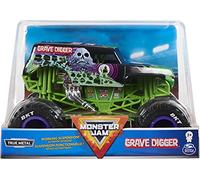 Monster Jam Official Grave Digger Monster Truck - Grave Digger Collector 1:24 Scale Die-Cast Vehicle - Chrome Rims and BKT Tread Tires For Use In All