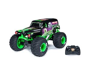 Monster Jam Official Grave Digger Remote Control Monster Truck, 1:10 Scale, with lights and sounds, for Ages 3 and Up, Various Colours, (6044994)