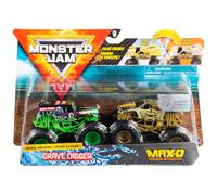 Monster Jam, Official Grave Digger vs. Max D Color-Changing Die-Cast Monster Trucks, 1:64 Scale