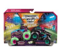 Monster Jam Official Nitro Neon Son-uva Digger Vs. El Toro Loco 1:64 Scale Die-Cast Monster Trucks Kids Toys for Boys Ages 3 and up