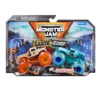 Monster Jam, Official Whiplash Earth Vs. Grave Digger Surf 1:64 Scale Die-Cast Monster Trucks (Walmart Exclusive), Kids Toys for Boys Ages 3 and up