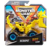 Monster Jam, Scoopz Dirt Squad Monster Truck with Official 1:64 Scale Dumper Truck Toy for Pressure Vehicles for Children Aged 3+