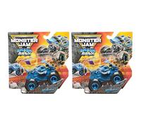 Monster Jam Smash & Bash Megalodon, 1:64 Die Cast Repairable Monster Truck, Kids Toys for Boy and Girls Ages 3 and up (Pack of 2)