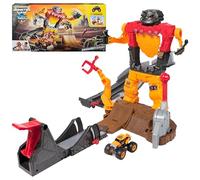 Monster Jam Smash & Bash SmashBot Playset with Launcher, Exclusive 1:64 Scale Monster Truck, 15-Inch Repairable Robot, Kids Toys for Boy and Girls Age 3 and up