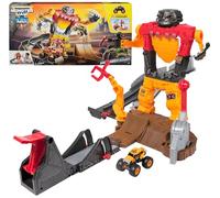 Monster Jam Smash & Bash SmashBot Playset with Launcher, Exclusive 1:64 Scale Monster Truck, 15-Inch Repairable Robot, Kids Toys for Boy and Girls Age 3 and up