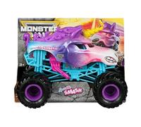 Monster Jam Sparkle Smash - Official Monster Truck in 1:24 Scale Die-Cast Vehicle with Realistic Details and BKT Tyres, Collectable Toy Truck for Children from 3 Years