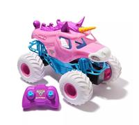 Monster Jam Sparkle Smash Remote Control Truck, 1:15 Scale, Official RC Monster Truck Toy, Pink Unicorn Design, Indoor/Outdoor Fun