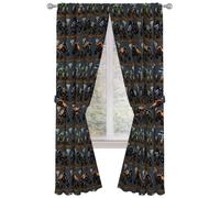 Monster Jam Tracks 84" Inch Drapes - Beautiful Room Décor & Easy Set Up, Bedding - Curtains Include 2 Tiebacks, 4 Piece Set (Official Monste
