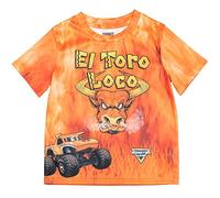 Monster Jam Trucks Boys Graphic T-Shirt: Megalodon Grave Digger El Toro Loco - orange - 3 Years