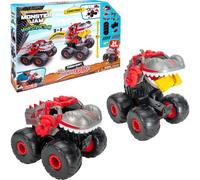 Monster Jam Turbo Shift ThunderROARus - 10" Transforming Buildable Vehicle | 24 Pieces and Screwdriver