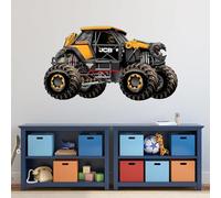 Monster Jam Wall Sticker - DIGatron Monster Jam Truck Wall Decal Art (90cm Width x 50cm Height)