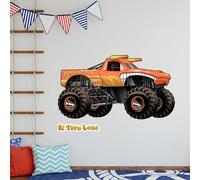 Monster Jam Wall Sticker - El Toro Loco Monster Jam Truck Wall Decal Art (60cm Width x 35cm Height)