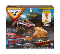 Monster jam, Zombie Monster Dirt Starter Set, Featuring 8oz of Monster Dirt & Official 1: 64 Scale Die-Cast Truck