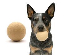 Monster K9 Indestructible Natural Series Dog Ball - Backed for Life - No Color Additives, Minimal Fillers, Safe Non-Toxic - Durable Toy for Aggressive Chewers - USA Made - 2.8” Solid(Tennis Ball Size)