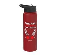 Monster Legend of Moth Man Black Creature Halloween Cryptid Stainless Steel Insulated Water Bottle