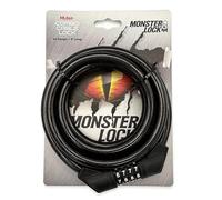 Monster Lock 6 ft Resettable Combination Cable Lock - 13mm Braided Steel, Weather-Resistant Vinyl Coating, Keyless 4-Digit Set-Your-Own Security for Bikes, Gates & Outdoor Gear - Trust The Monster