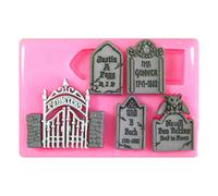Monster Mash Graveyard Smash Halloween Silicone Mould Mold for Cake Decorating Cake Cupcake Toppers Icing Sugarcraft Tool by Fairie Blessings
