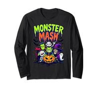 Monster Mash Halloween Monsters Pumpkin Party Spooky Season Long Sleeve T-Shirt